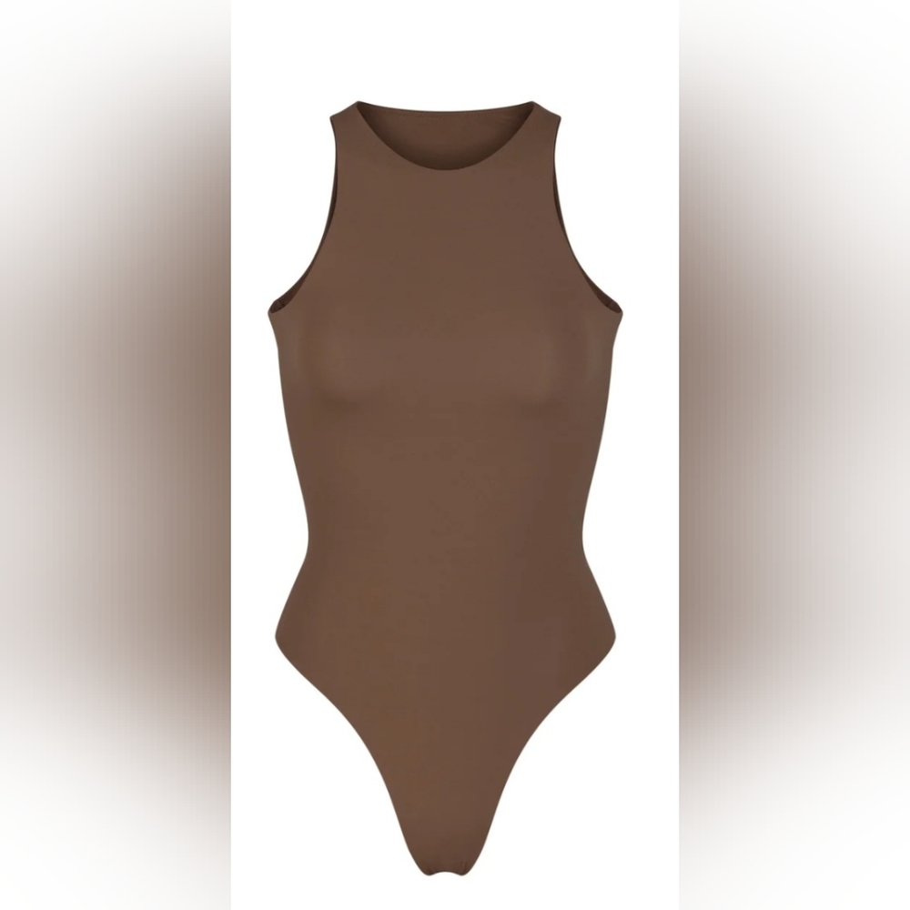 SKIMS NWT Fits Everybody High Neck Bodysuit, color Oxide/ Large